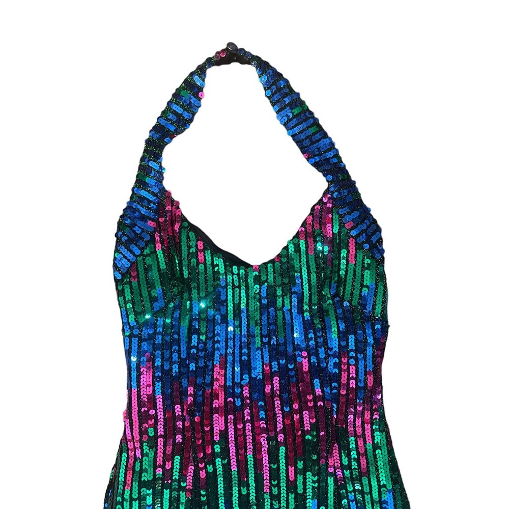 Multicolor Halter Dress - Picture 2 of 8